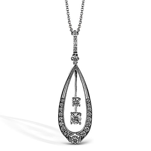 Simon G. 18k White Gold Diamond Pendant