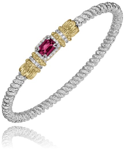 Vahan 14k Gold & Sterling Silver Rhodolite Garnet Bracelet