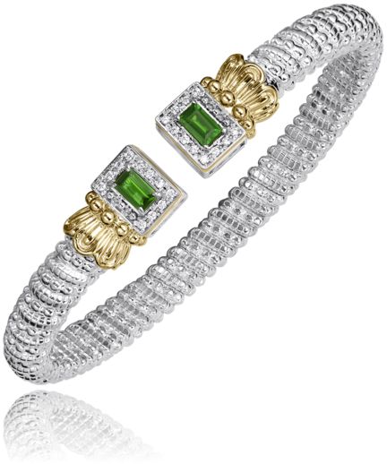 Vahan 14k Gold & Sterling Silver Chrome Diopside Bracelet