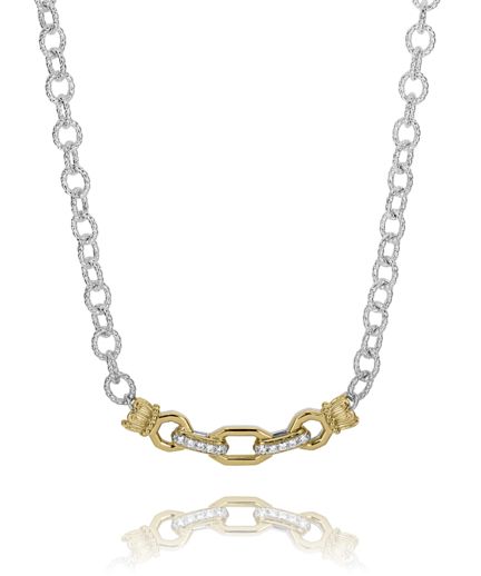 Vahan 14k Gold & Sterling Silver Diamond Necklace