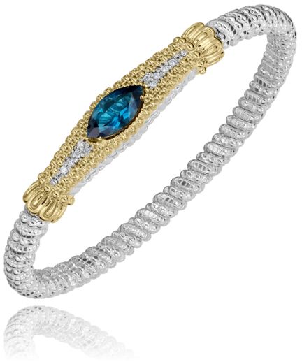 Vahan 14k Gold & Sterling Silver London Blue Topaz Bracelet